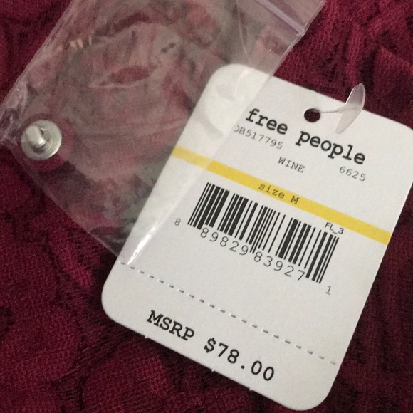 NWT Free People • Dance Around Wine Bodysuit - Picture 5 of 5